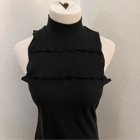 NWT Nasty Gal High Neck Fitted Midi Dress 8 - Picture 2 of 4